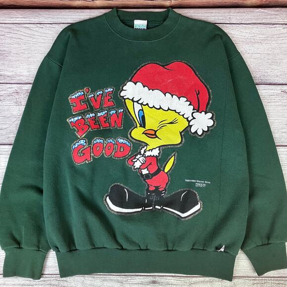 Vintage 1994 Tweety Bird Looney Tunes Cartoon Crewneck - Picture 1 of 7